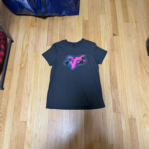 Women's Fox Racing Tee with Pink Logo, Size L SKU649